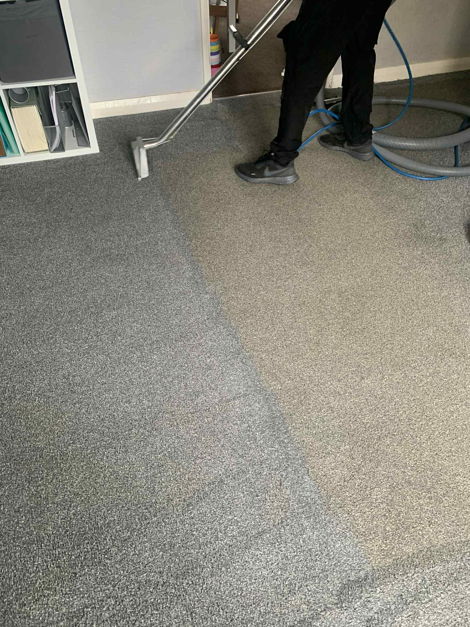 Carpet cleaning results before and after in Milton Keynes