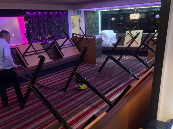 Indian restaurant carpet cleaning in Milton Keynes – dining area deep clean