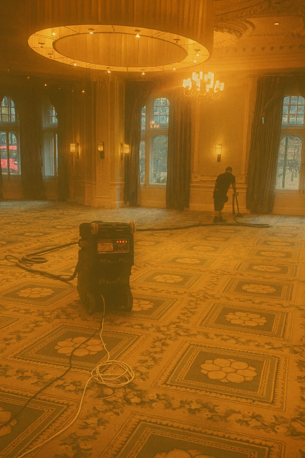 Luxury hotel carpet cleaning Milton Keynes – before and after